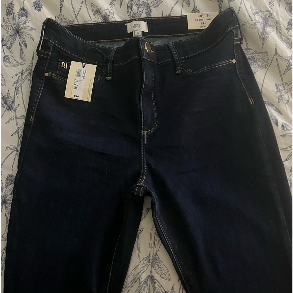 Brand new Molly River Island skinny jeans dark wash